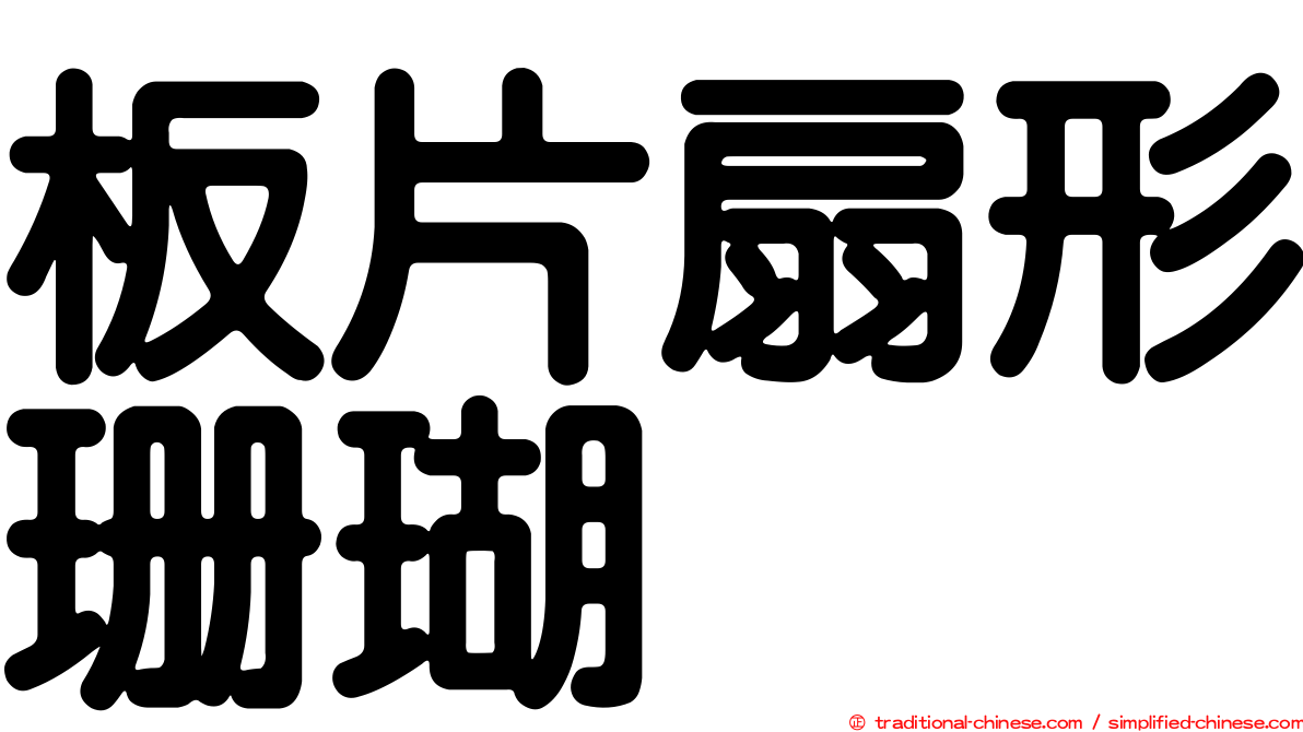 板片扇形珊瑚