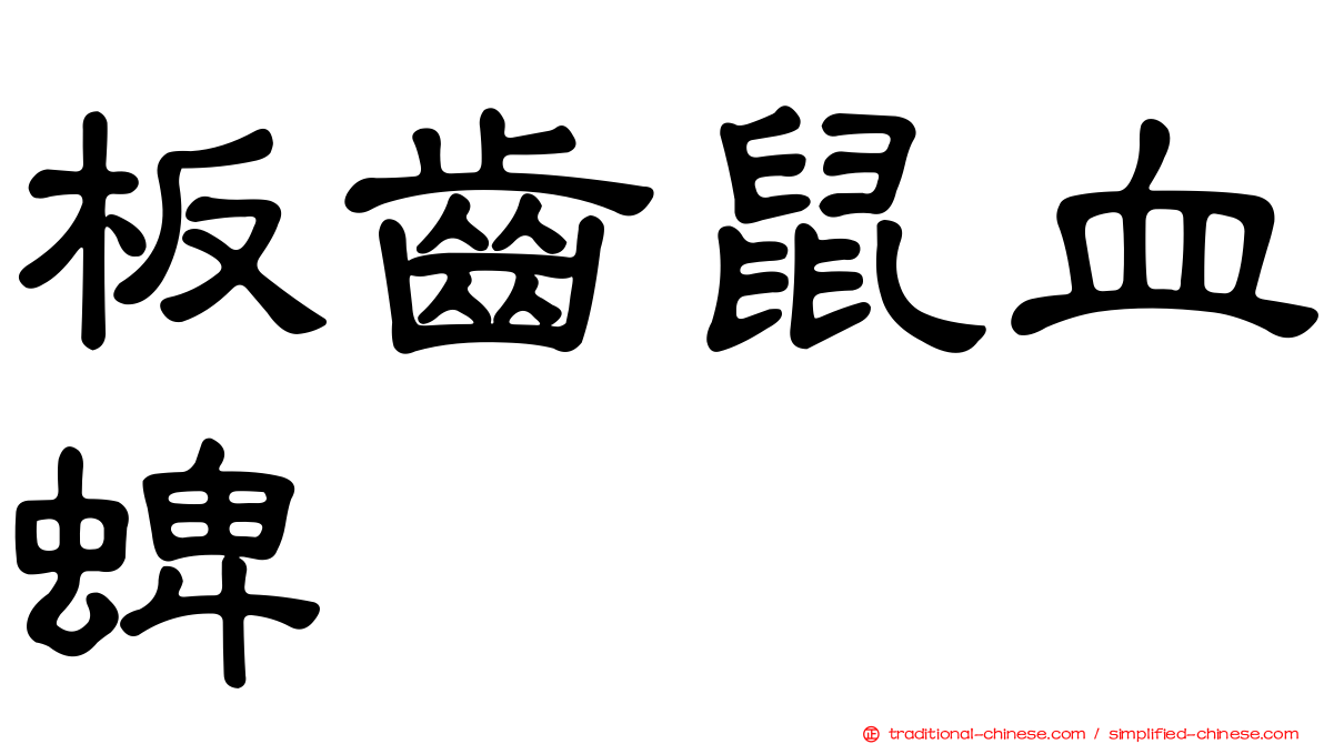 板齒鼠血蜱