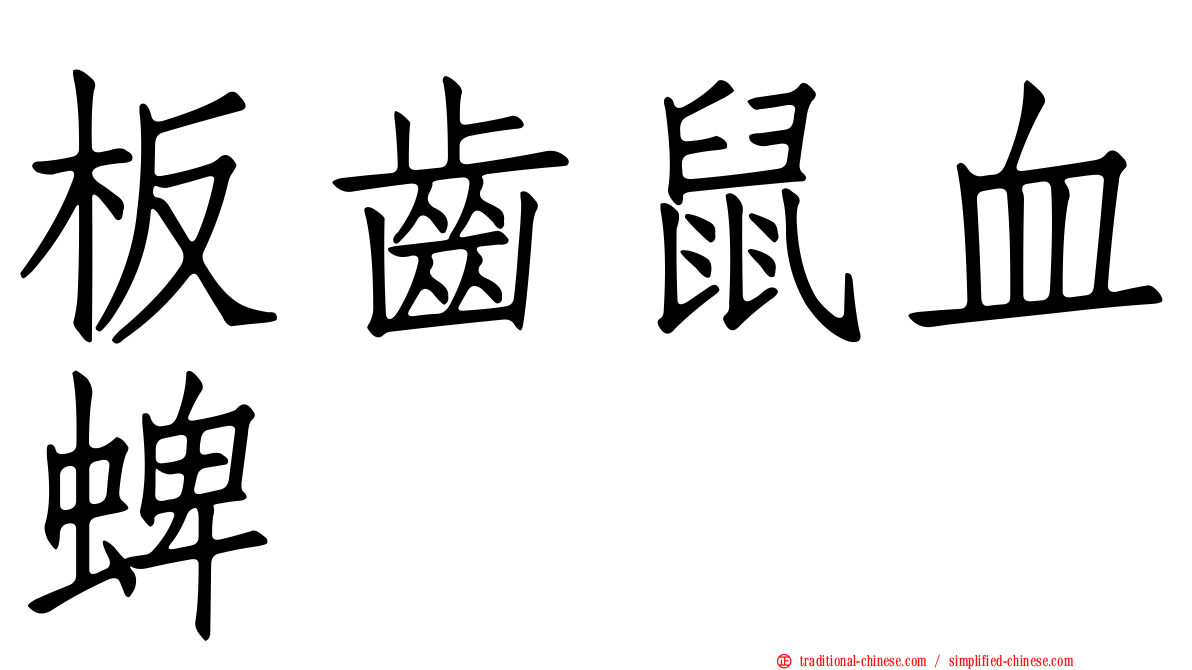 板齒鼠血蜱