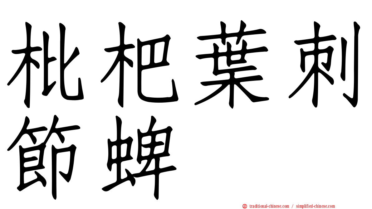 枇杷葉刺節蜱