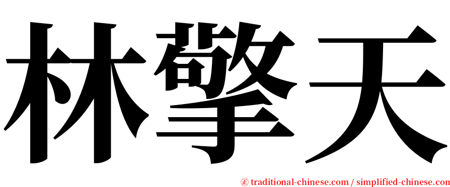 林擎天 serif font