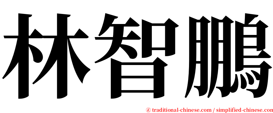 林智鵬 serif font