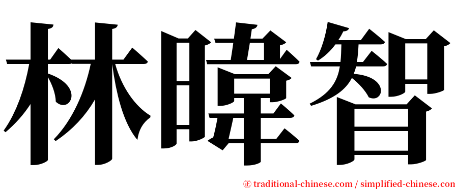 林暐智 serif font