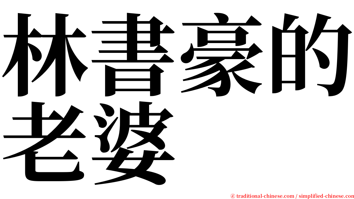 林書豪的老婆 serif font