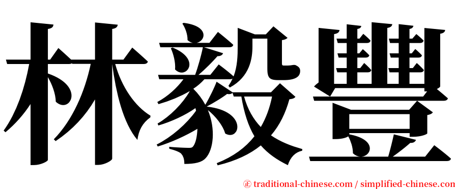 林毅豐 serif font