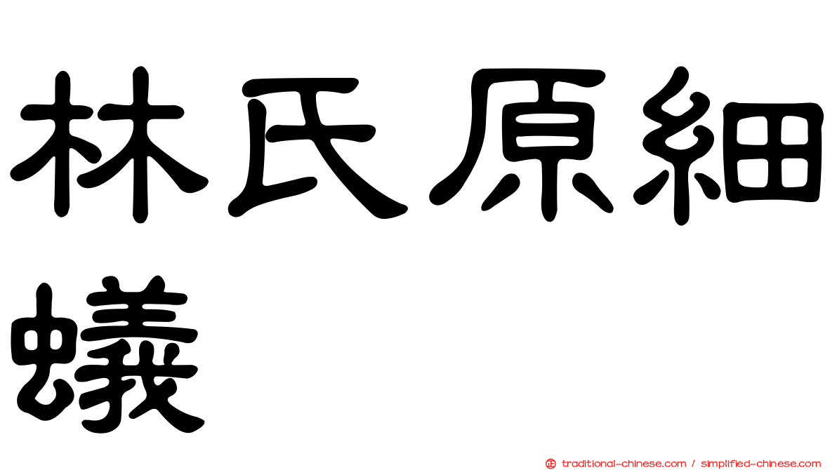 林氏原細蟻
