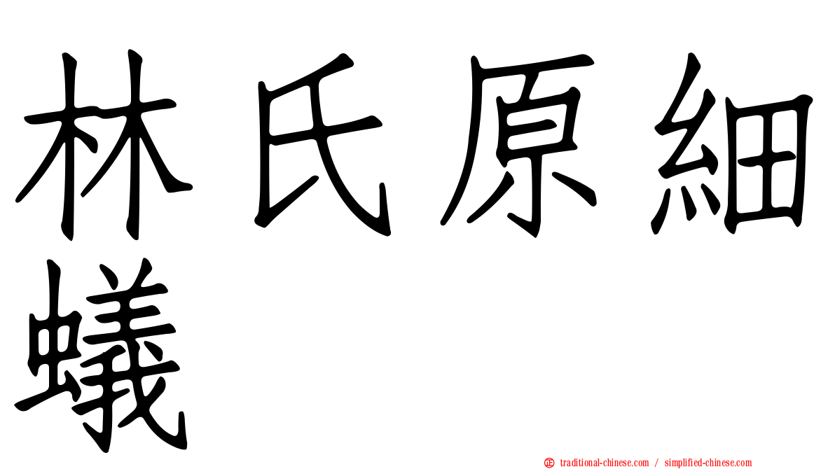 林氏原細蟻