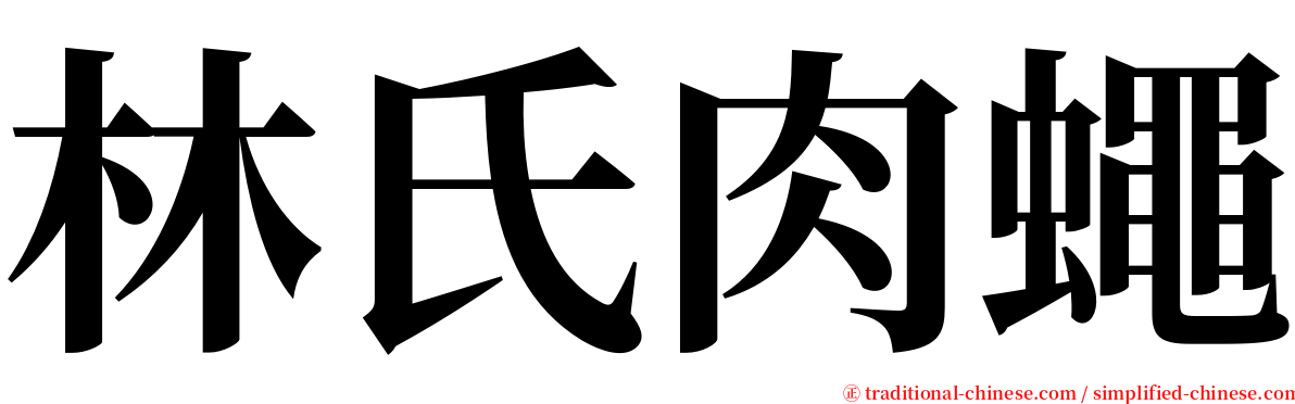 林氏肉蠅 serif font