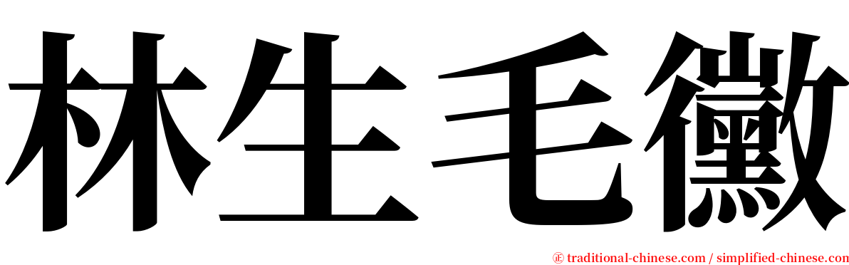 林生毛黴 serif font