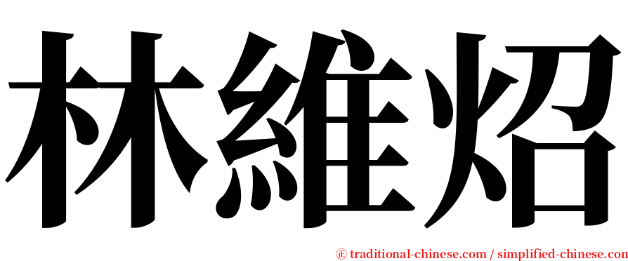 林維炤 serif font