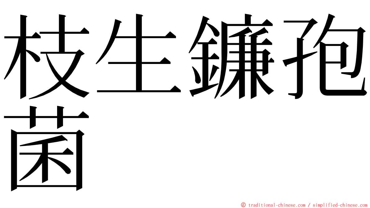 枝生鐮孢菌 ming font