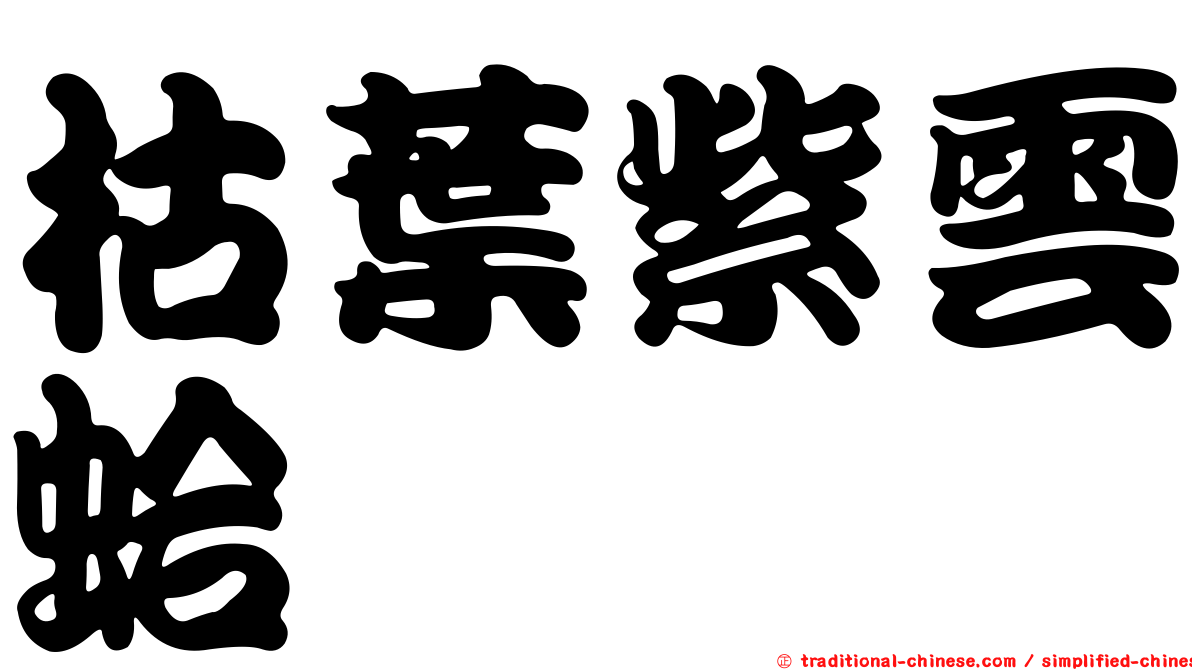 枯葉紫雲蛤