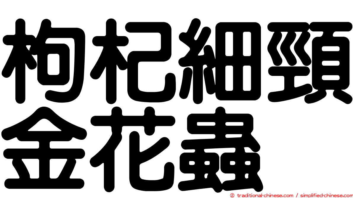 枸杞細頸金花蟲