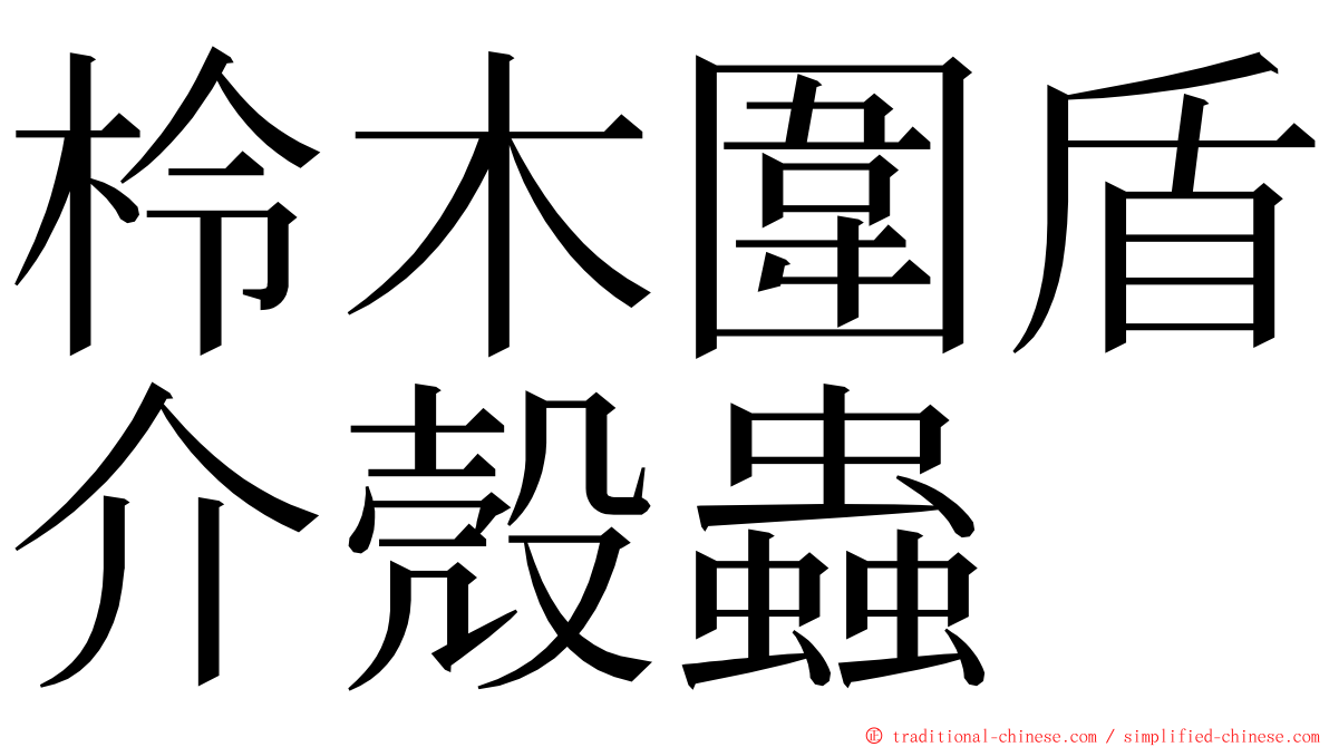 柃木圍盾介殼蟲 ming font