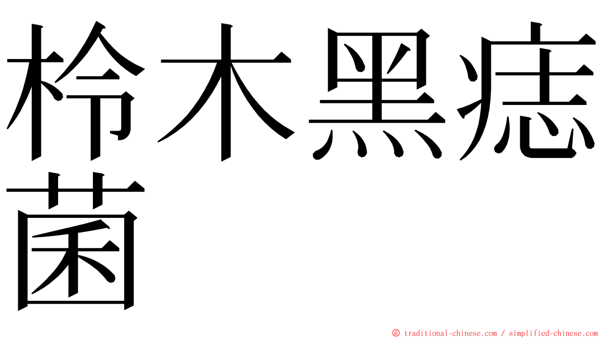 柃木黑痣菌 ming font