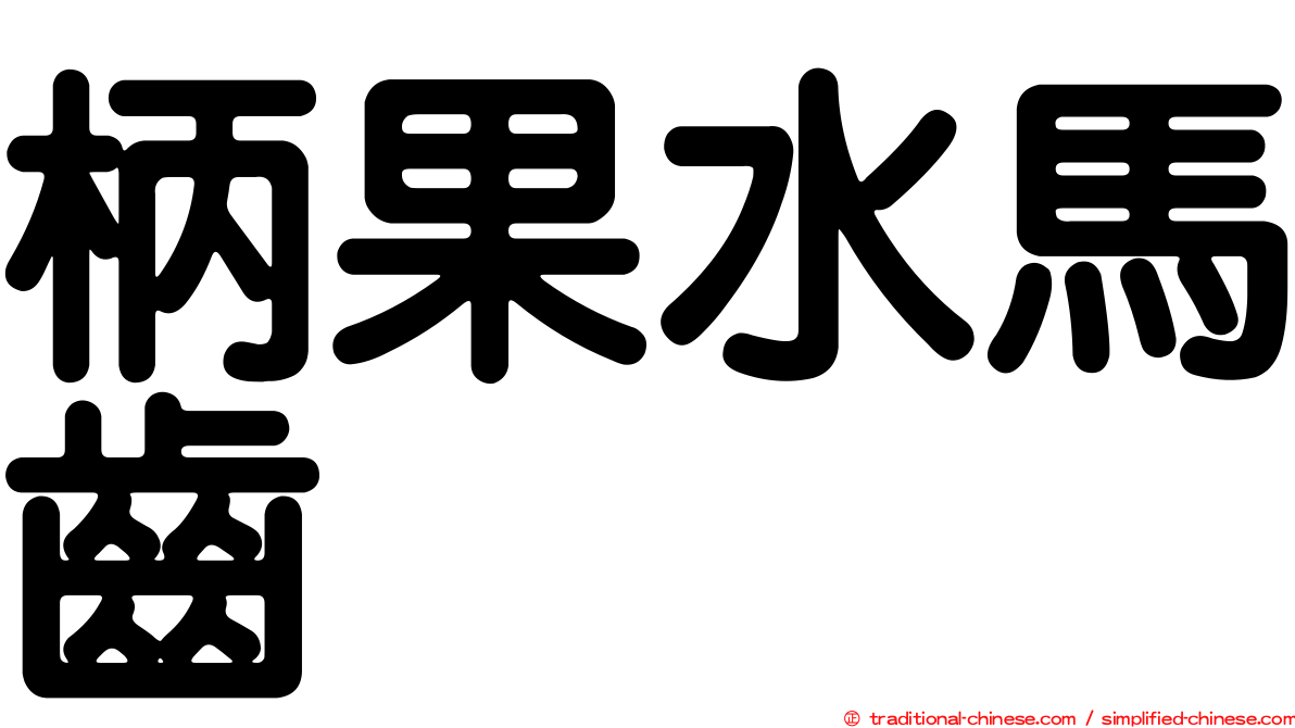 柄果水馬齒
