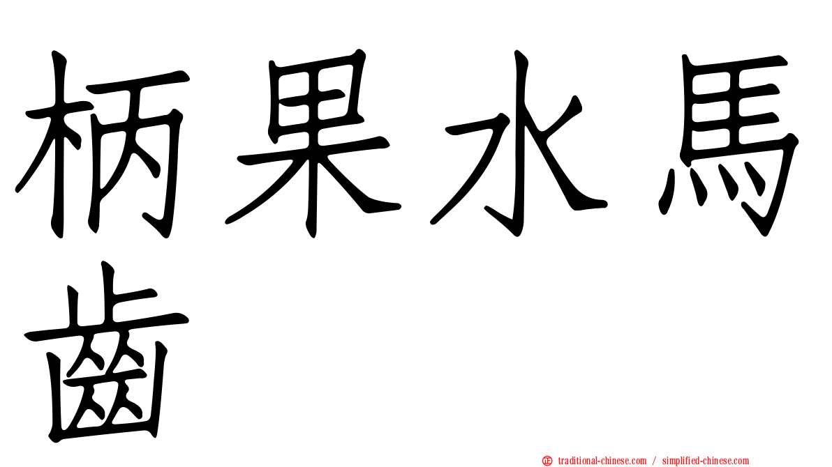 柄果水馬齒