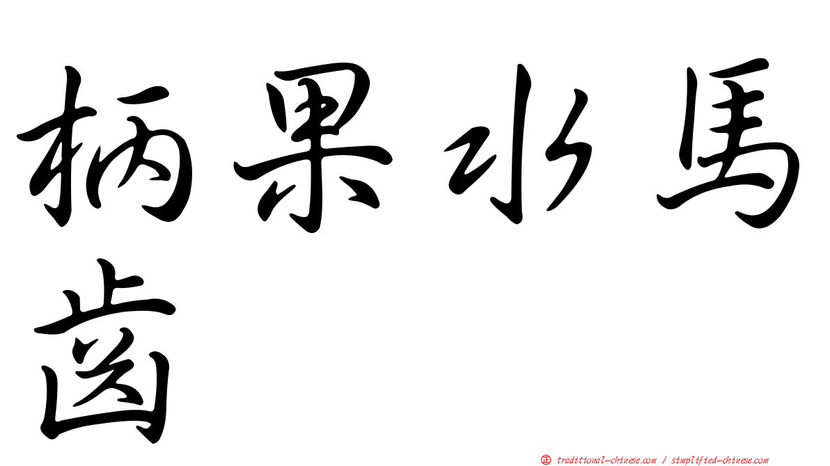 柄果水馬齒