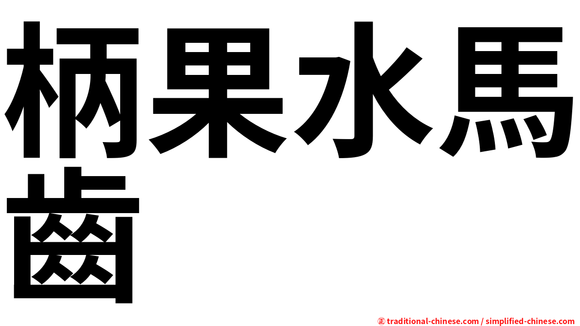 柄果水馬齒