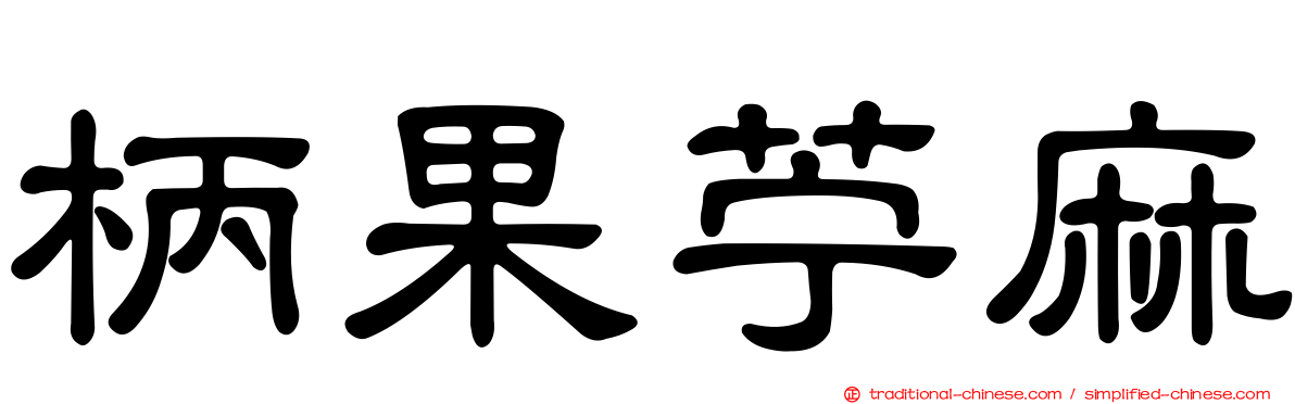 柄果苧麻