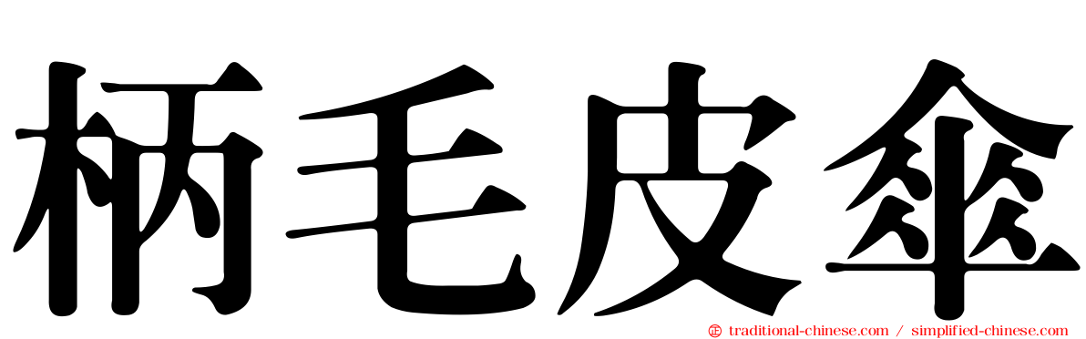 柄毛皮傘