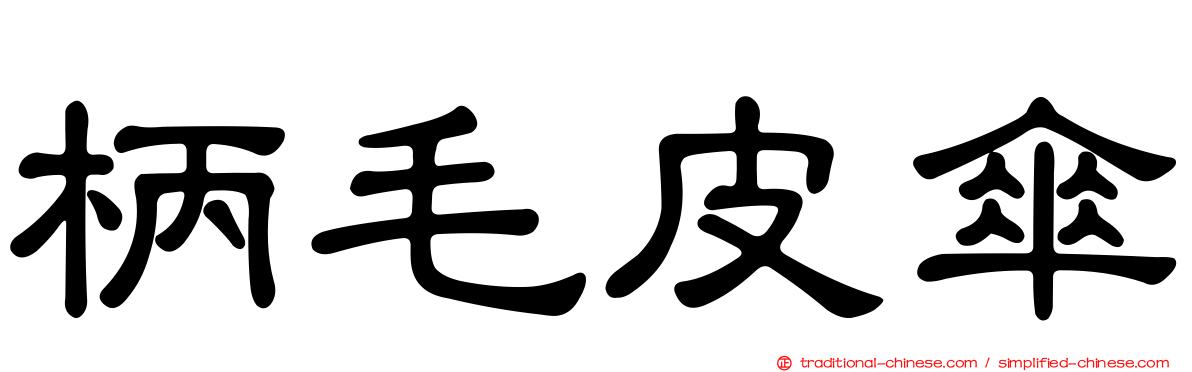 柄毛皮傘