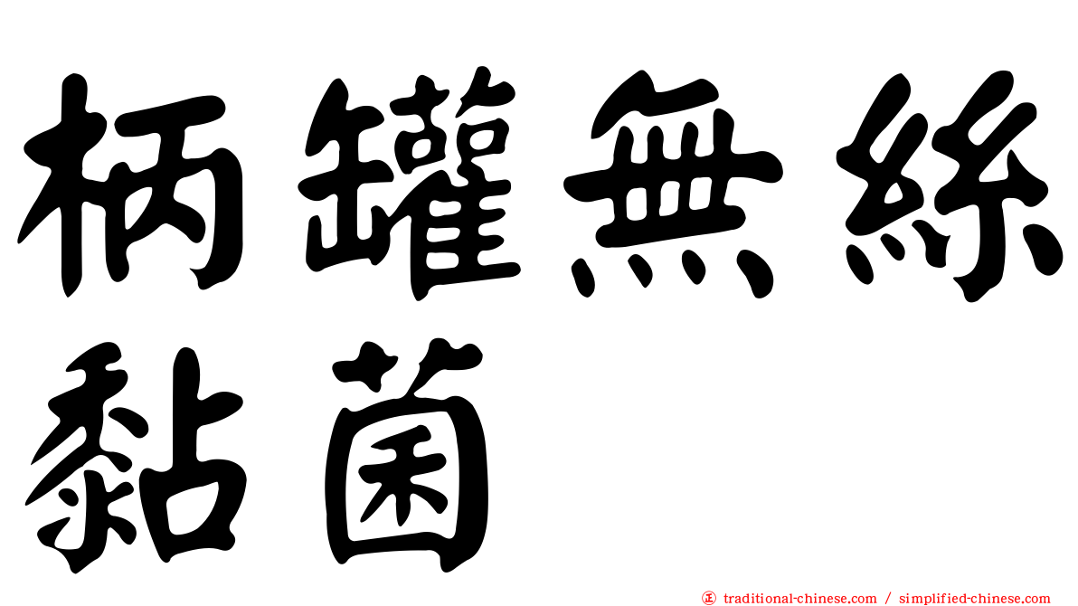 柄罐無絲黏菌