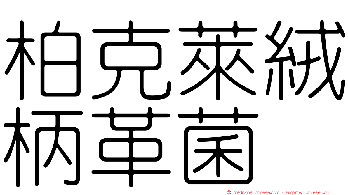 柏克萊絨柄革菌