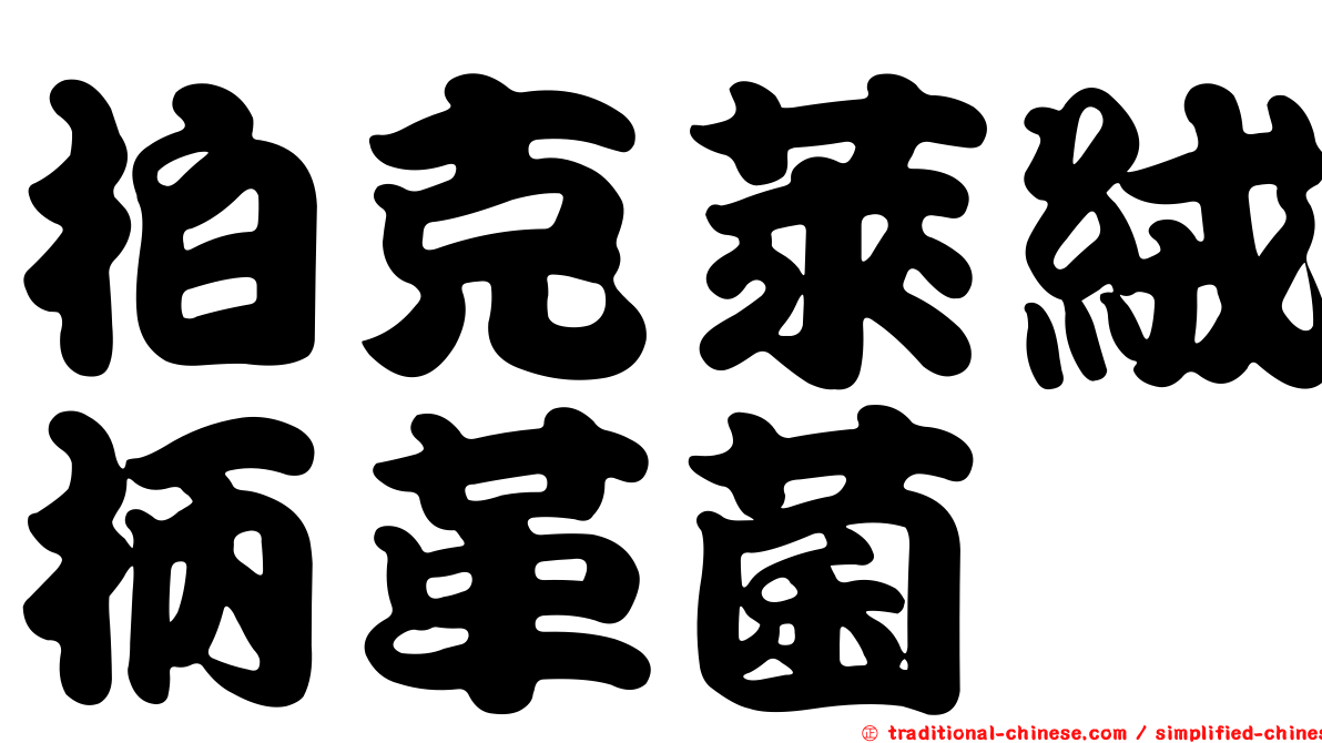 柏克萊絨柄革菌
