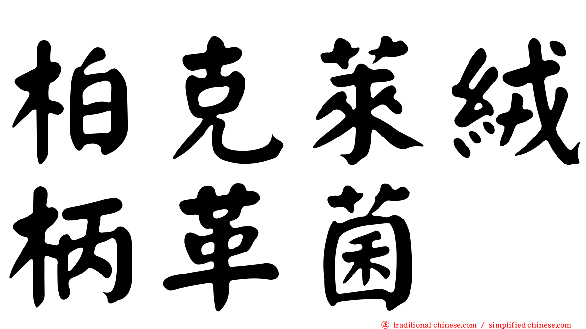 柏克萊絨柄革菌
