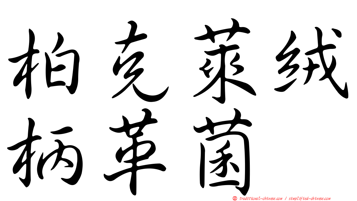 柏克萊絨柄革菌