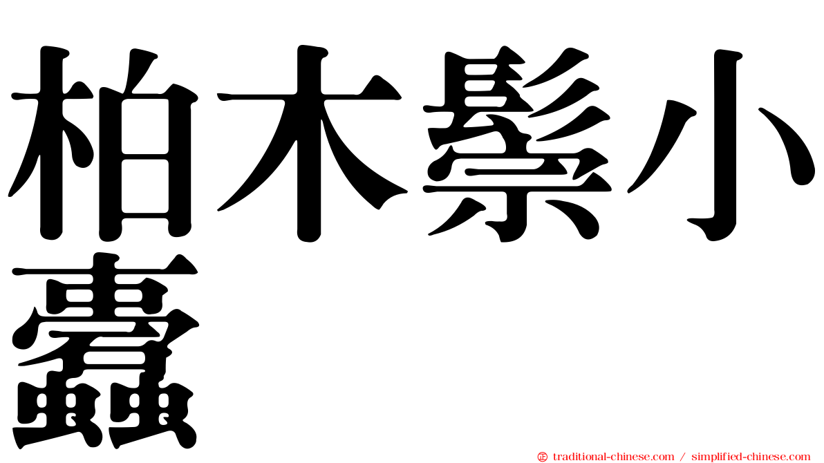 柏木鬃小蠹