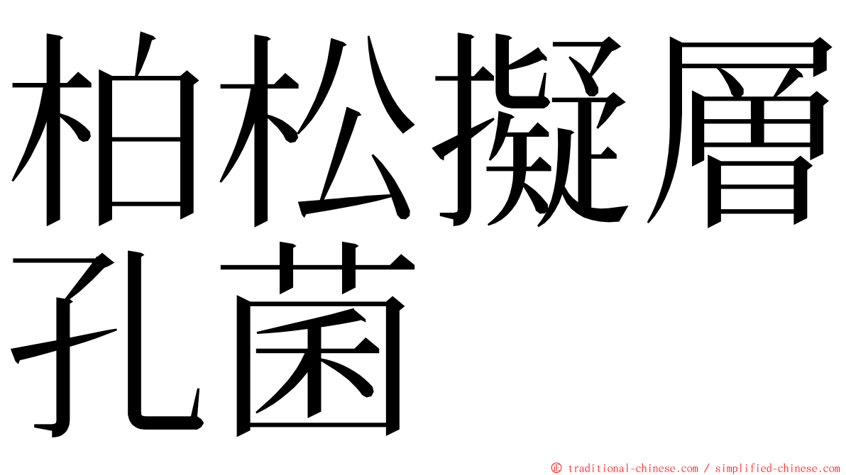 柏松擬層孔菌 ming font