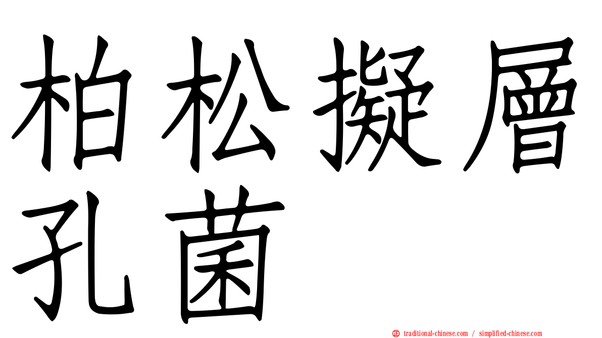 柏松擬層孔菌