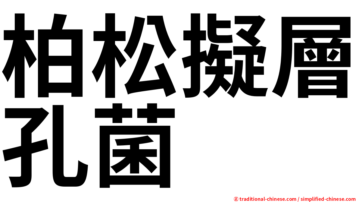 柏松擬層孔菌