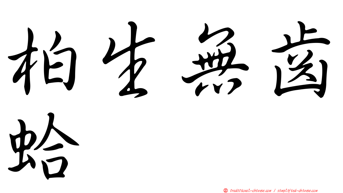 柏生無齒蛤