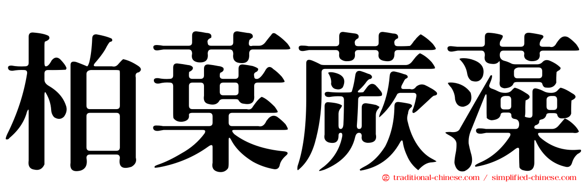 柏葉蕨藻