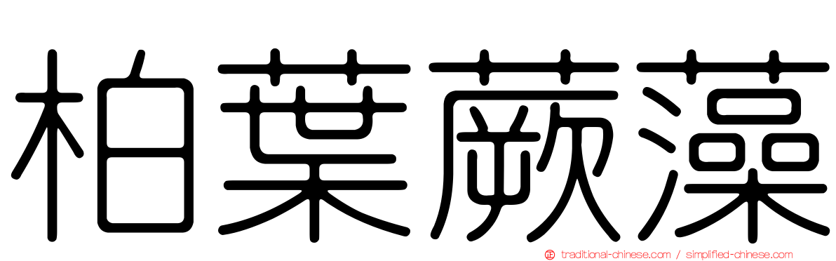 柏葉蕨藻