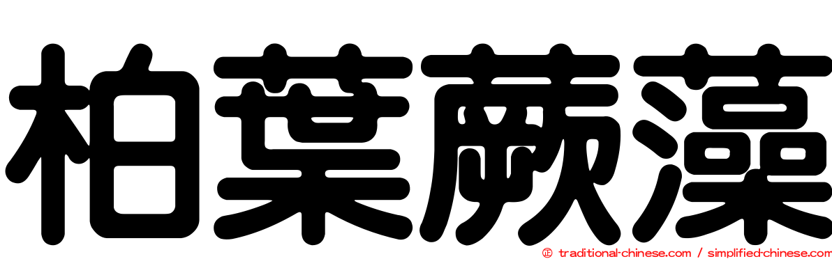 柏葉蕨藻