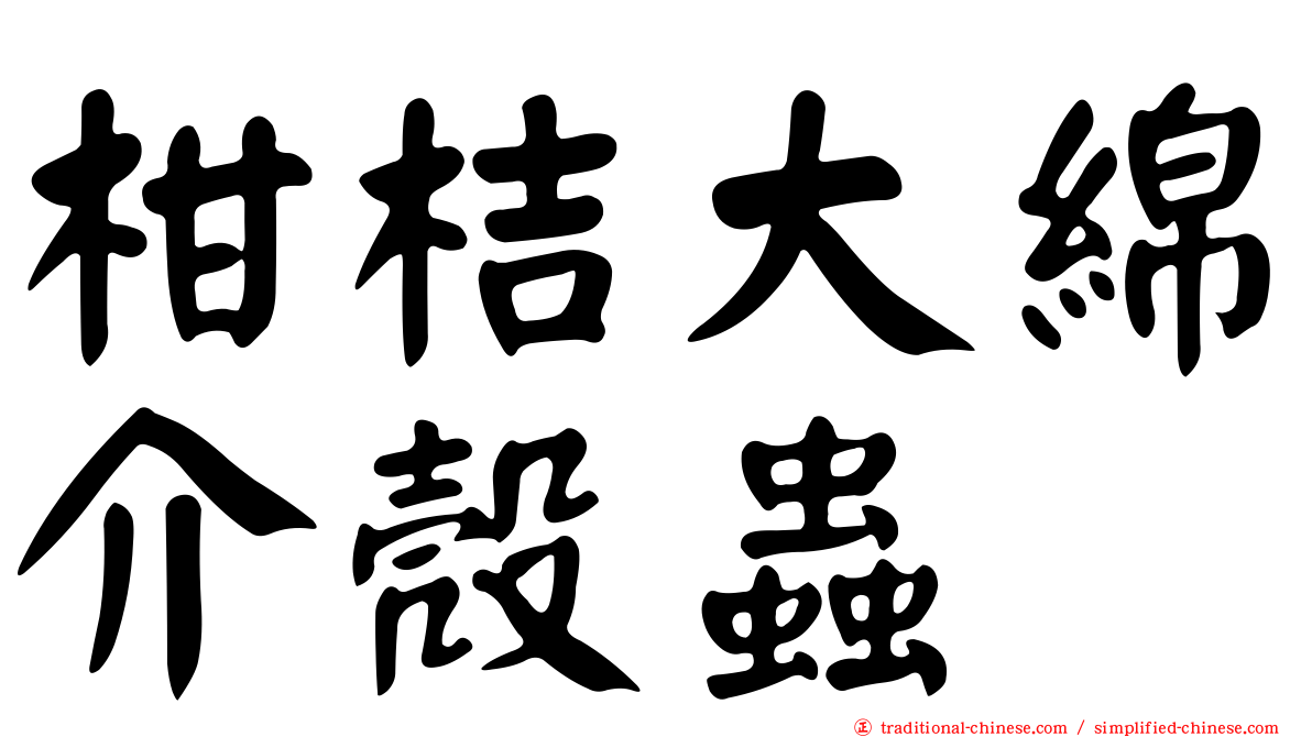 柑桔大綿介殼蟲