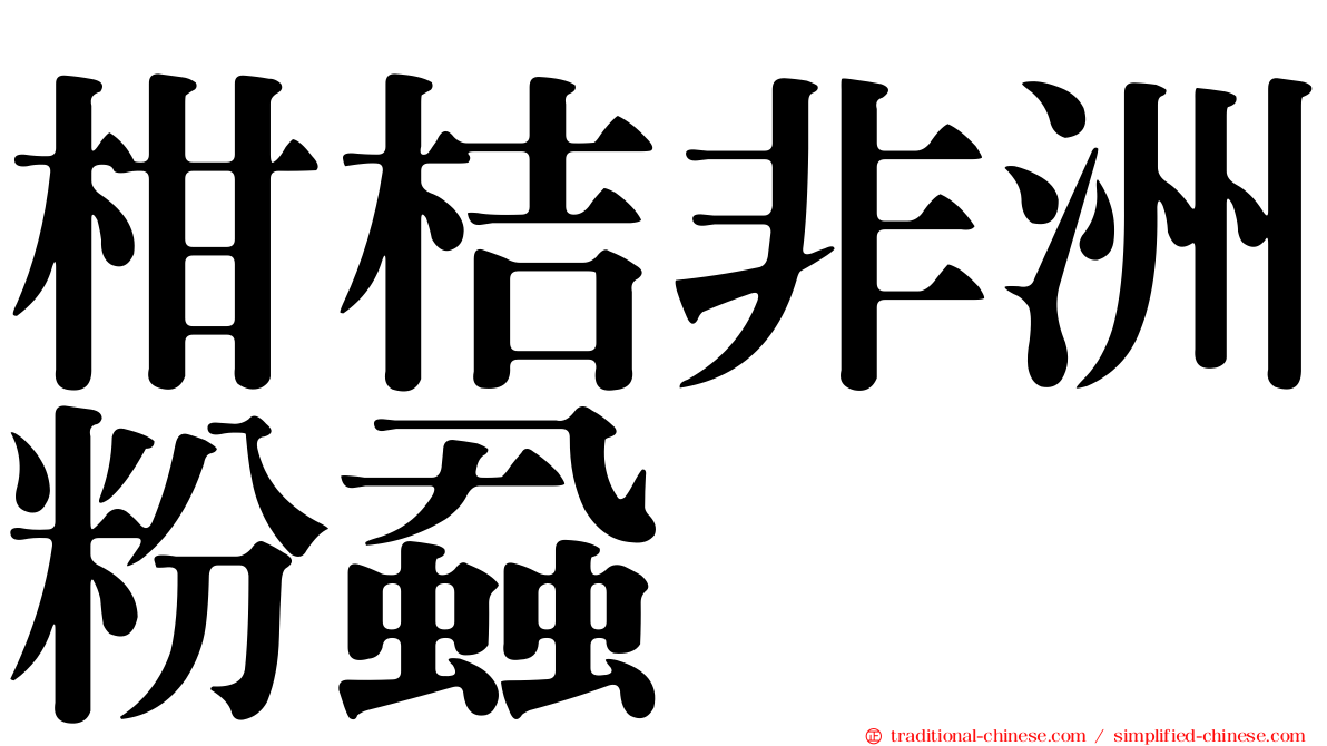 柑桔非洲粉蝨