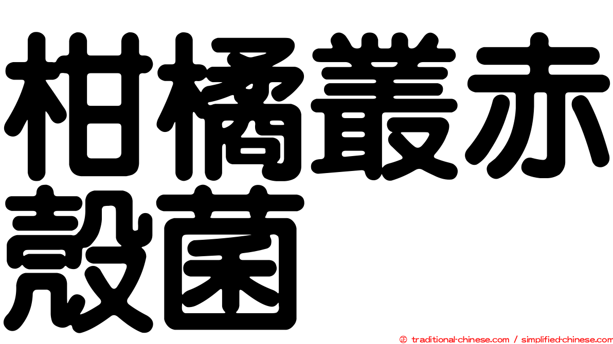 柑橘叢赤殼菌