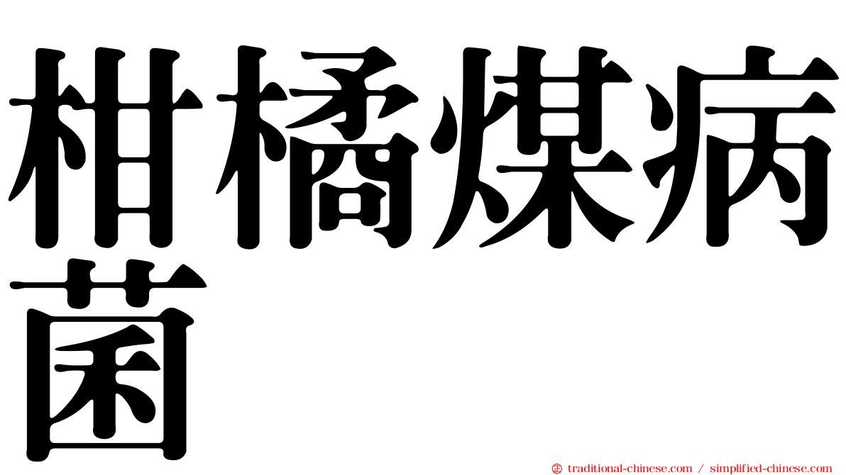 柑橘煤病菌