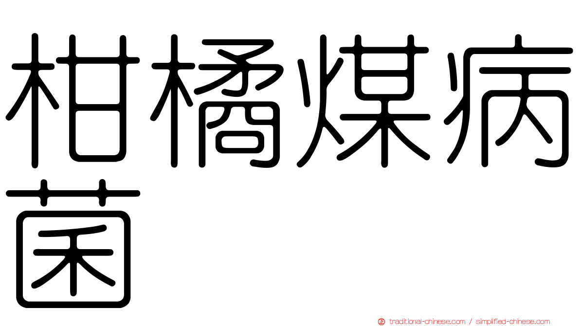 柑橘煤病菌