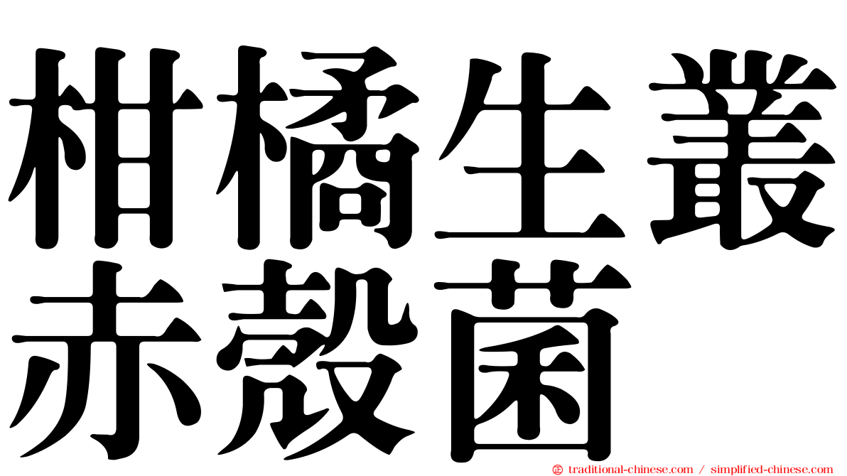 柑橘生叢赤殼菌