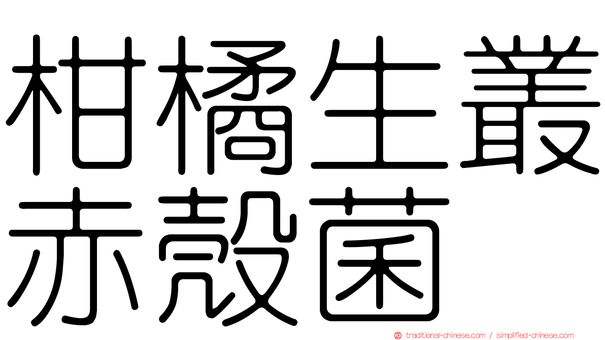 柑橘生叢赤殼菌