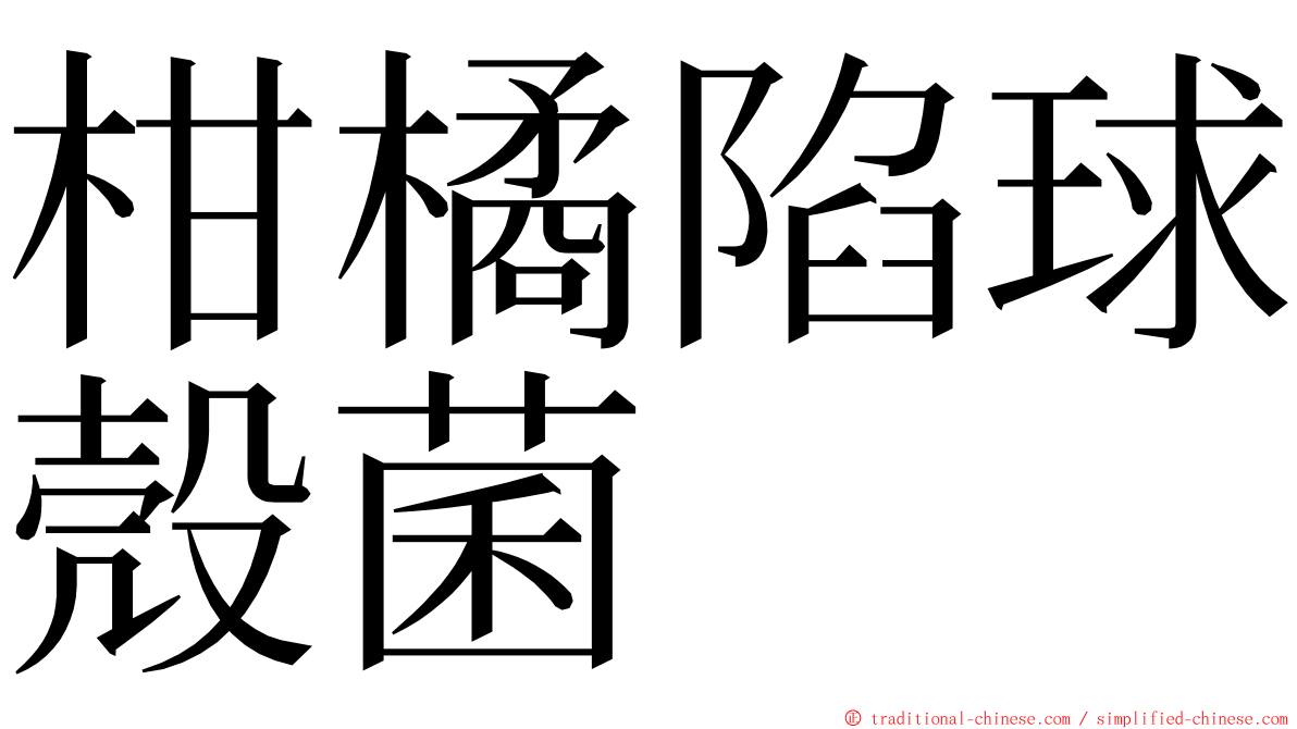 柑橘陷球殼菌 ming font