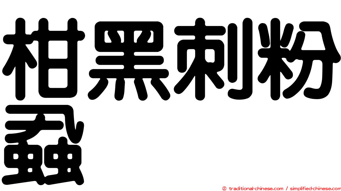 柑黑刺粉蝨
