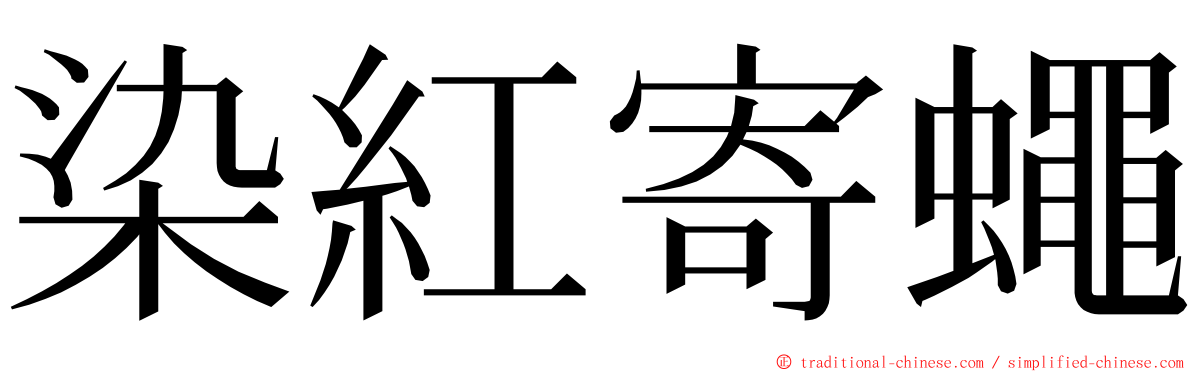染紅寄蠅 ming font