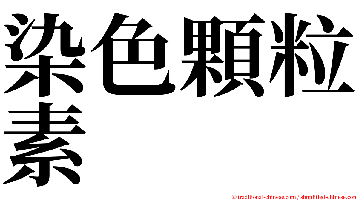 染色顆粒素 serif font